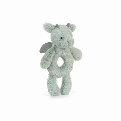 Jellycat Bashful Dragon Ring Rattle USA | 87534WNZC